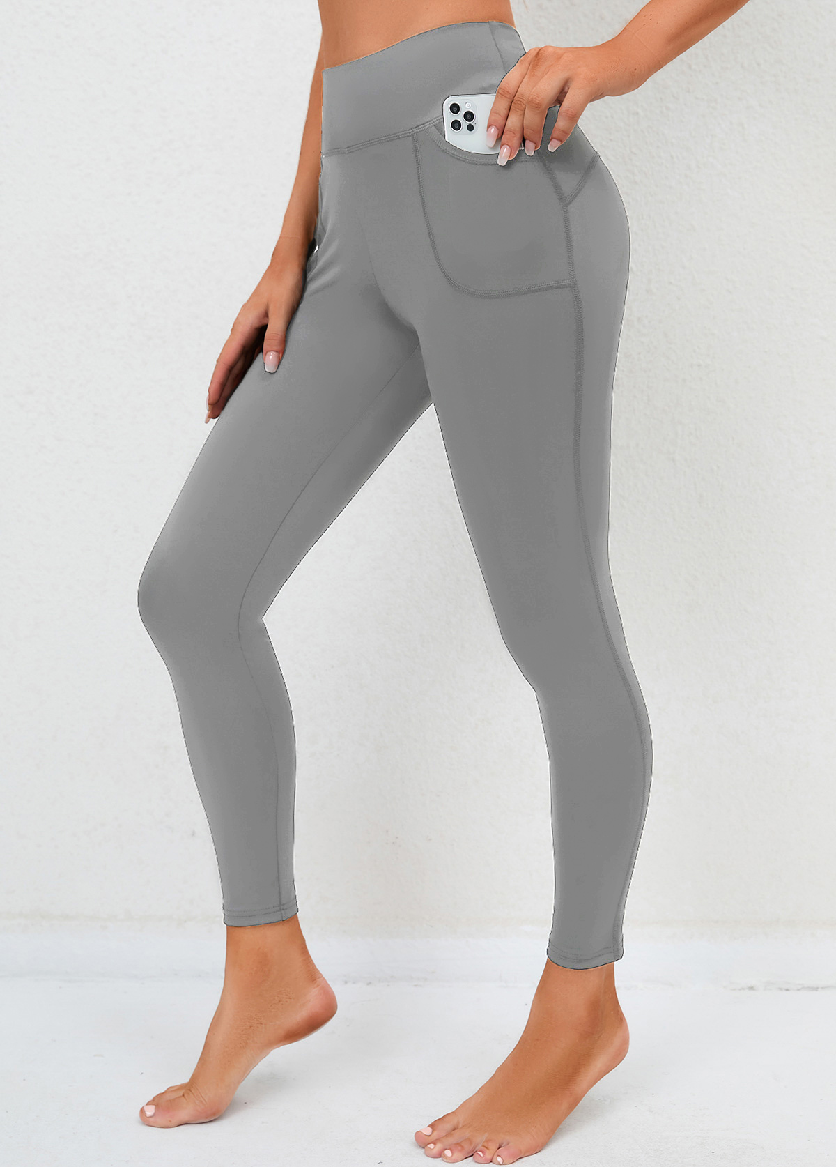 High Waisted Skinny Double Side Pockets Leggings